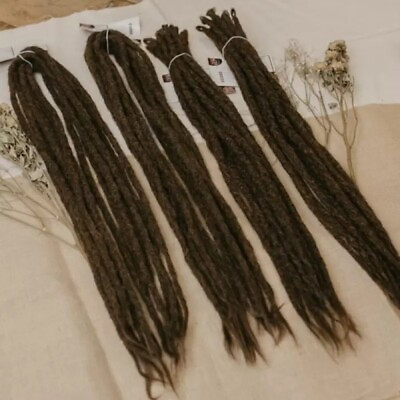 #ad Dark Brown 28 inch Synthetic Henlon Dreadlock Extensions Hand Made $480.00