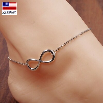 #ad Fashion Women Classic Ankle Bracelet Infinity Symbol Anklets Foot Chain 0619 $5.99