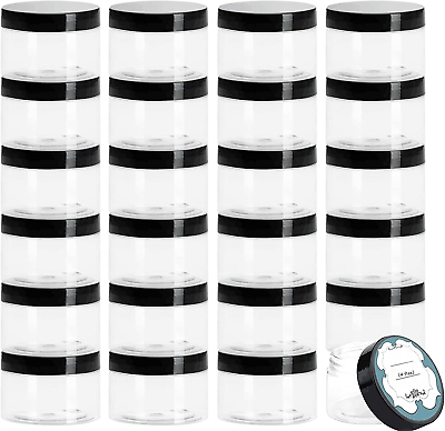 #ad 4 Oz Plastic Jars with Lids 24 Pack Empty Body Butter Containers with Lids $27.12