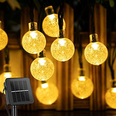 #ad Solar String Outdoor 60 LED 36FT Crystal Globe with 8 1 pc Lights Warm White $28.45