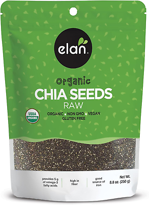 #ad Organic Chia Seeds 8.8 Oz Natural Raw Black Chia Seeds Plant Based Non $5.73