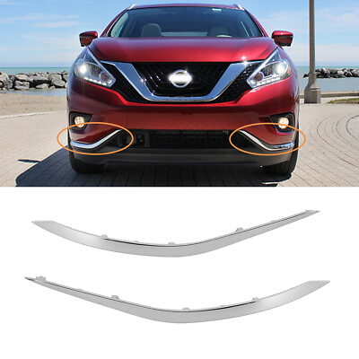 #ad Bumper Trim Set For 2015 2018 Nissan Murano Front Left and Right Lower Chrome $38.90