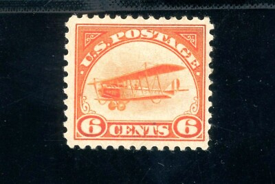 #ad USAstamps Unused VF US 1918 First Airmail Jenny Scott C1 OG MVLH $42.89