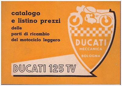 #ad Catalogue Parts Replacement Ducati 125TV From 1956 A 1960 $57.34