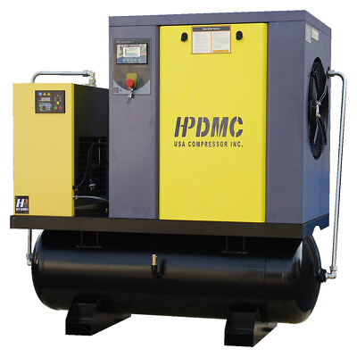#ad 230V 3 Ph 10HP Rotary Screw Air Compressor with 80 Gallon Tank Air Dryer 39cfm $4859.00