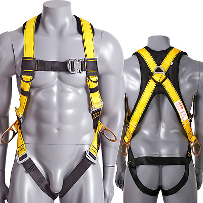 #ad VEVOR Safety Harness Universal Full Body Harness with Padding amp; A Lanyard 340 lb $32.99