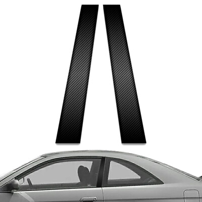 #ad 2pc Carbon Fiber Pillar Post Covers for 2001 2005 Honda Civic Coupe $74.95