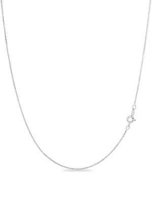 #ad Solid .925 Sterling Silver 1mm Box Chain Necklace 12 40 inches $15.72