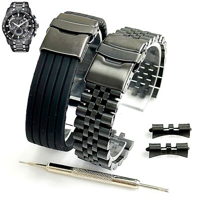 #ad Steel and Silicone Replacement Watch Band Fits Citizen AT4007 54E E650 S075165 $29.95