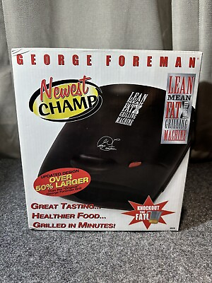 #ad George Forman Newest Champ Lean Mean Fat Grilling Machine GR2B Black New in Box $27.99