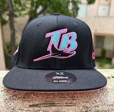 #ad Times 2 Tampa Bay Devil Rays Fitted Hat with Pink UV $20.00