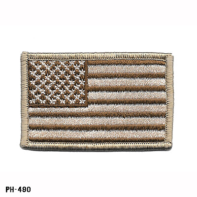 #ad US Military Desert Camo BDU American Flag Patch NOS Gemsco USA $2.49