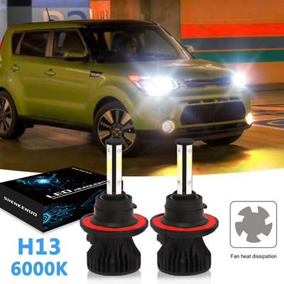 #ad LED Headlight Kit H13 9008 White 6000K Hi Low Beam Bulbs for KIA Soul 2014 2019 $22.62
