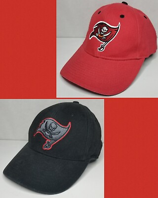 #ad Lot of 2 Tampa Bay Buccaneers Strapback Hats NFL Team Apparel $19.99