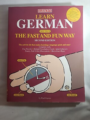 #ad Barrons Learn German the Fast and Fun Way Second Edition Deutsch Paul Graves $10.00