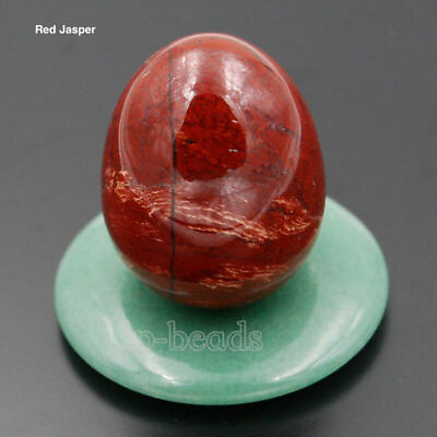 #ad EPIC STONE 35x45mm Red Jasper Egg Crystal Healing Decor Egg $23.97