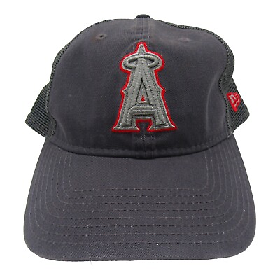 #ad New Era 9TWENTY Los Angeles Angels Adjustable Snapback Trucker Hat Gray $14.97