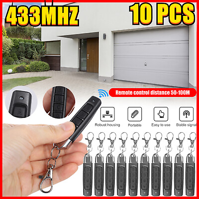 #ad 10X Universal Garage Door Remote 433mhz Electric Cloning Control Key Fob Opener $18.15