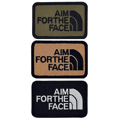 #ad Aim for The Face Morale Patch 3PC Bundle 3 X 2 inch Hook Fastener $14.95