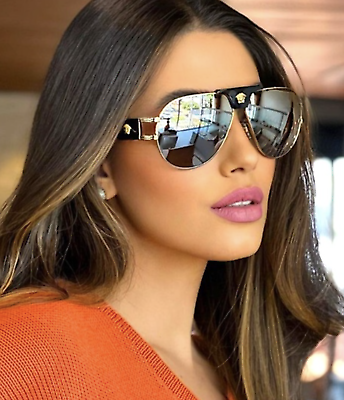 #ad NEW Versace VE2252 10026G 63 GOLD BLACK Sunglasses $133.45