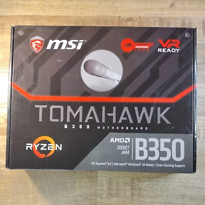 AMD MSI B350 TOMAHAWK AM4 Motherboard Ryzen Compatible New $248.99