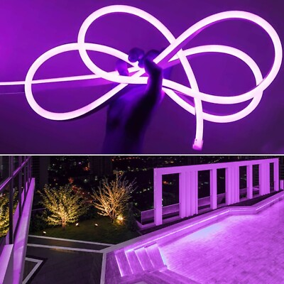 #ad 12V 50ft Flexible LED Strip Sign Neon Rope Lights Waterproof Tube Wedding Decor $71.76