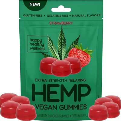 #ad 100% Natural Gummies Great for Relaxing Gluten Free Strawberry Flavor 30 Count $18.00