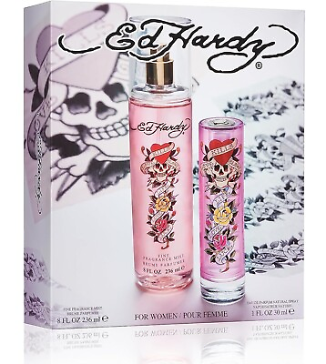 #ad ED HARDY by CHRISTIAN AUDIGIER for Women 2 pcs SET 1.0 oz EDP Spray Body Mist $34.95