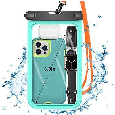#ad Large Waterproof Phone Pouch Dry Bag Case for iPhone 14 15 Pro Max Samsung S24 $10.99