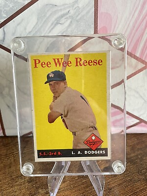 #ad 1958 Topps #375 Pee Wee Reese $21.50