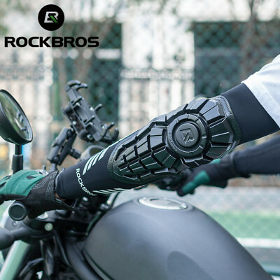 #ad ROCKBROS Motorcycle Sleeves Elbow Pads Ice Silk Cooling Bike Cycling Oversleeves $27.99