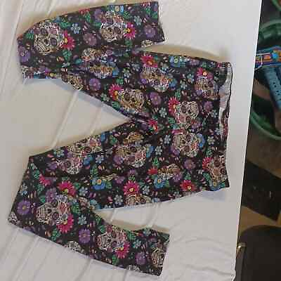 #ad Bobby Brooks Small Day of the Dead Leggings $7.00