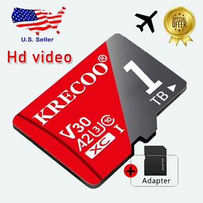 #ad 128GB 256GB 1TB Micro SD Card Memory Card TF Card with Free Adapter High Speed $9.39