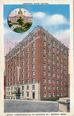 #ad Hotel Commonwealth 86 Bowdoin St Boston MA 1940 posted postcard $11.98