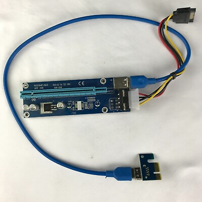 #ad PCE164P NO3 VER 006 PCI E 1X to 16X Card With Cables $12.71
