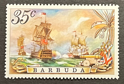 #ad Travelstamps: Barbuda Stamps Scott #209 Battle of the Saints Ships Mint MNH OG $1.99