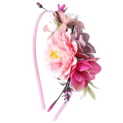 #ad Acetate Polyester Flower Headband Colorful Headdress Props Kids Hair Accessories $17.35