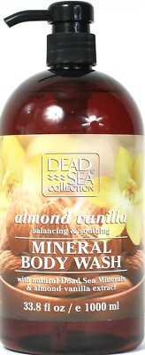 #ad 1 Bottle Dead Sea Collection 33.8 Oz Almond Vanilla Soothing Mineral Body Wash $19.99