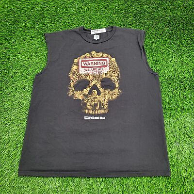 #ad The Walking Dead Zombie Skull Horror Movie Tank Top XL 23x27 We Are All Infected $17.57