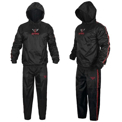 #ad JAYEFO TOUGH SAUNA SUIT SWEAT WEIGHT LOSS FITNESS RUNNING GYM EXERCISE TRAINING $22.99