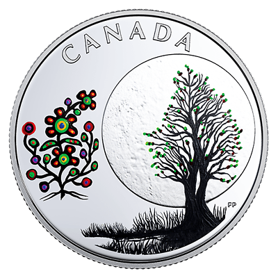 #ad 2018 Flower moon the Thirteen teachings from Grandmother moon 1 4oz silver coin $49.99
