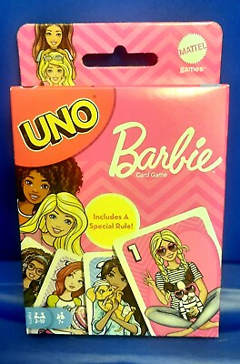 #ad Barbie Uno Card Game New $6.99