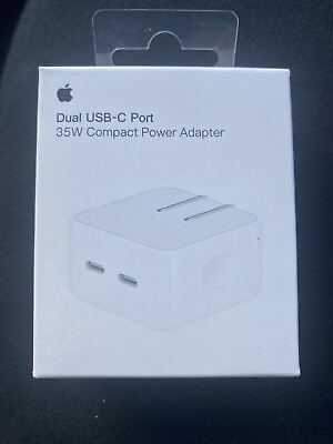 #ad New OEM Apple 35W Dual USB Type C Port Compact Power Adapter Sealed Box Orginal $23.99
