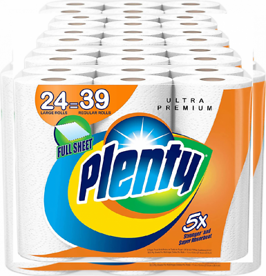 #ad Plenty Ultra Premium Paper Towels XL Rolls Super 24 Pack of 4 $62.88