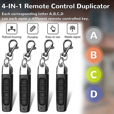 #ad 4X Electric Cloning Remote Control Key 433MHz Fob Universal for Gate Garage Door $9.88