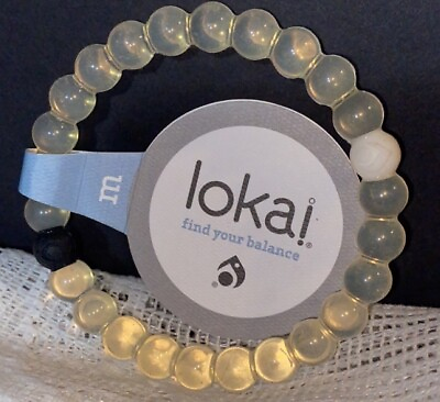 #ad Lokai Classic Clear Clarity Bracelet Size M 6.5 In. Earth and Sea Elements New $14.99
