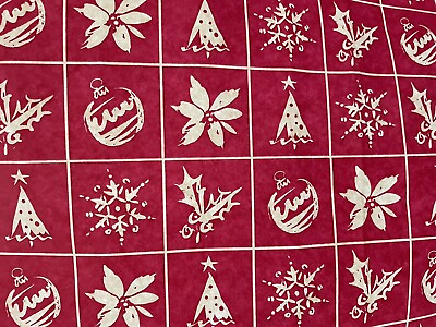 #ad VTG CHRISTMAS WRAPPING PAPER GIFT WRAP TREE ORNAMENT HOLLY SNOWFLAKE NOS $9.95