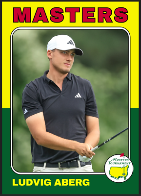 #ad 2024 Ludvig Aberg Future Star Golf Rookie Card PGA 2024 Masters Tournament $9.99