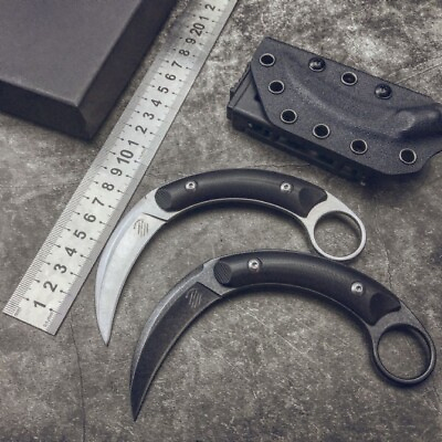 #ad New Claw Karambit All 440C Steel G10 Handle Full Tang Camping Outdoors Knife C03 $29.69