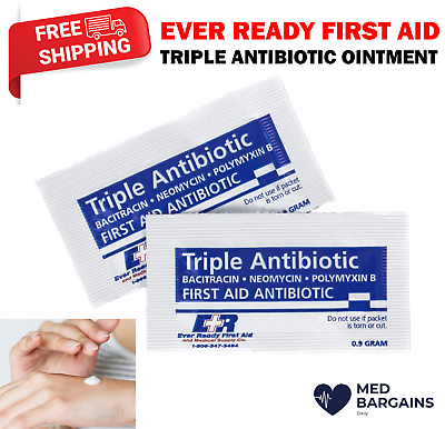 #ad Ever Ready First Aid Triple Antibiotic Ointment .9g Packets $6.95